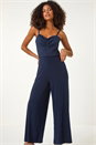 Navy  Dusk Sweetheart Lace Stretch Jumpsuit, Image 4 of 5