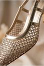 Gold iKrush Gold Constance Crystal Embellished Pointed Toe Heels, Image 3 of 5