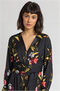 Black Floral Print Maxi Dress, Image 4 of 4