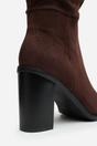 Dark Brown 'Quilla' Slouch Knee High Boots with Block Heel, Image 4 of 6