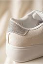 Silver iKrush Silver Sophie Womens Classic Platform Trainers, Image 3 of 5
