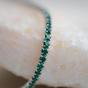 Green Emerald Gemstone Sterling Silver Tennis Bracelet, Image 3 of 4