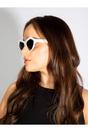 White Angular Sunglasses, Image 3 of 6