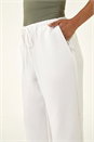 White Petite Pull On Woven Trouser, Image 5 of 5