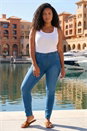Denim Curve Denim Elastic Waist Jegging, Image 1 of 4