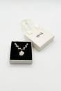 White Pearl Chain Necklace with Camellia Pendant, Image 2 of 6