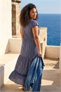 Navy  Curve Floral Print Swing Midi Dress, Image 3 of 4