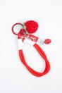 Red Strawberry Clip On Bag Knitted Charm, Image 3 of 3