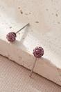 Purple Mia Gioielli Purple Sterling Silver Disco Ball Studs, Image 2 of 2