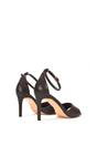 Brown Stiletto Heel Open Toe Sandals With Ankle Strap, Image 4 of 6