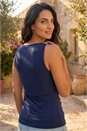 Navy  Dusk Hardware Trim Tank Top, Image 3 of 4