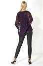 Purple Sequin Embellished Overlay Top, Image 3 of 5