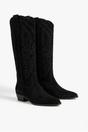 Black iKrush Black Ivy Womens Embroidered Western Cowboy Boots, Image 4 of 7
