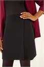 Black Wrap A-Line Stretch Skirt , Image 5 of 5