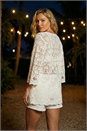 White Cotton Crochet Tunic Top, Image 3 of 4
