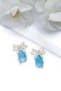 Light Blue Charming Light Blue Drop Earrings, Image 2 of 4