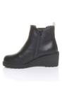 Black AJVANI Black High Wedge Heel Ankle Chelsea Boots, Image 3 of 6