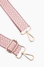 Light Pink Spotted Woven Wide Bag Strap, Image 2 of 4