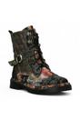 Black Womens Gothic Ankle High Boots-INCAS-036, Image 2 of 7