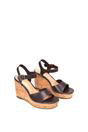 Brown 'Seraphina' Cork Platform Wedge Heel Sandals With Ankle Strap, Image 5 of 6