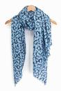 Blue Sarta Blue Retro Fan Lightweight Scarf, Image 4 of 5