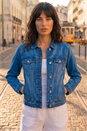 Blue Classic Cotton Denim Jacket, Image 1 of 4