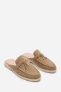 Khaki 'Twilight' Flat Slip On Loafer With Tassel Detail, Image 4 of 6