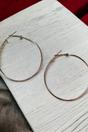 Gold The Colourful Aura Gold Boho Large Round Geometric Hoop Earrings, Image 1 of 2