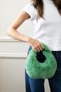 Green Faux Fur Soft Grab Bag, Image 1 of 6
