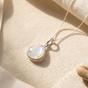 Silver Moonstone June Birthstone 925 Sterling Silver Necklace, Image 1 of 5