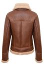 Brown Womens B3 Sheepskin Flying Jacket-Kano, Image 3 of 5