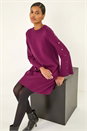 Fuchsia Buttoned Knit Dress, Image 1 of 5