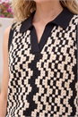 Black Crochet Knit Vest Top, Image 4 of 4