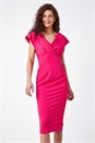 Pink Cross Front Midi Dress, Image 2 of 5