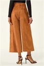 Tan Soft Faux Suede Culotte, Image 4 of 6