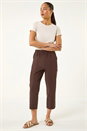 Chocolate Petite Bengaline Cropped Trouser, Image 2 of 5