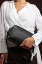 Black 'Dune' Faux Leather Structured Mini Shoulder Bag, Image 2 of 6