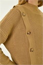 Tan Side Buttoned Knit Jumper, Image 5 of 5