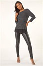 Silver Shimmer Chiffon Hem Top, Image 1 of 5