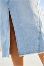 Denim Light Wash Midi Skirt, Image 4 of 4