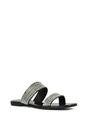Black 'Lucy' Slip On Flat Cork Slider Mules, Image 2 of 5