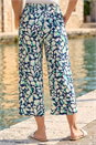 Navy  Petite Floral Stretch Trouser, Image 3 of 4