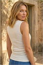 Ivory  Textured Stretch Top, Image 3 of 4