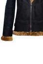 Brown Sheep Leather Hood Flying Bomber Jacket, Image 8 of 8