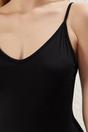 Black WOVCOR Black V-Neck Strappy Jersey Knit Mini Nightdress, Image 2 of 3