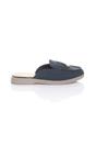 Navy Blue AJVANI Navy Blue Flat Slip On Open Back Loafers Mules, Image 2 of 4