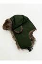 Green Tapper Hat with Faux Fur Lining, Image 1 of 2