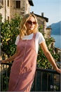 Rose Corduroy Pinafore Midi Dress, Image 1 of 6