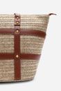 Tan Where's That From Tan Catalina Large Raffia Bag with Stud Detail, Image 3 of 4