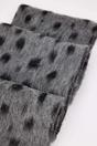 Grey Leopard Print Brushed Knit Soft Winter Scarf, Image 4 of 4